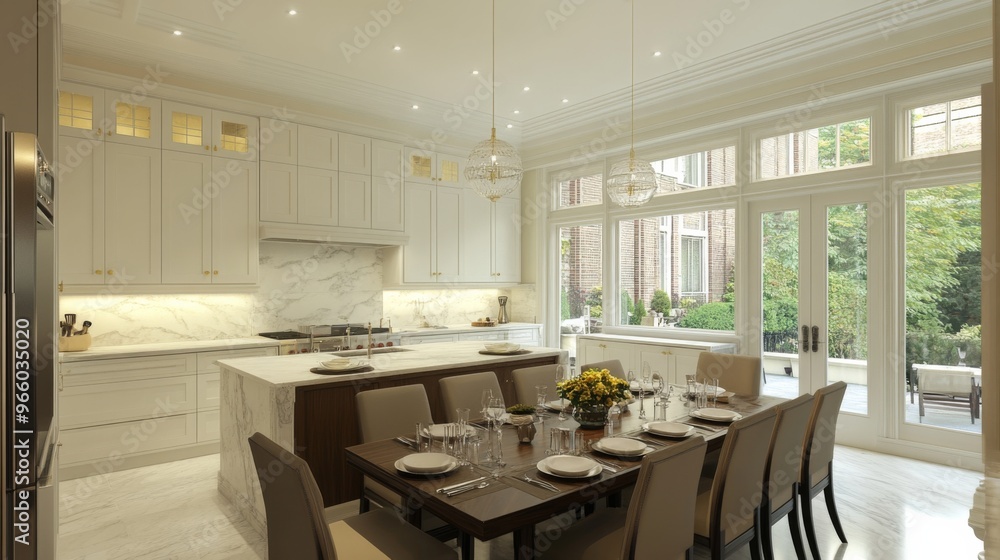cozy modern open plan kitchen and dining area cozy modern open plan kitchen and dining area