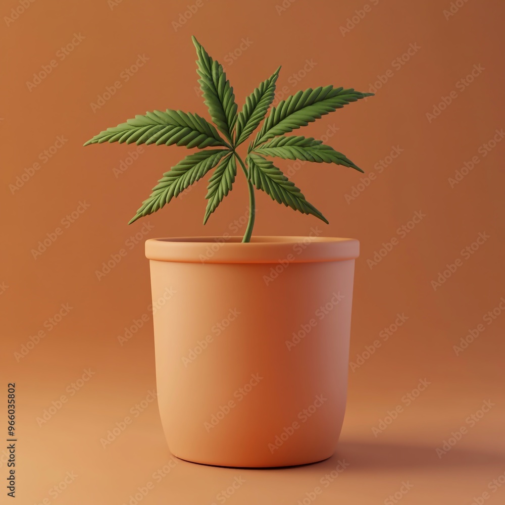 Fototapeta premium 3D Pot Icon: Cooking Container and Kitchenware Illustration Logo