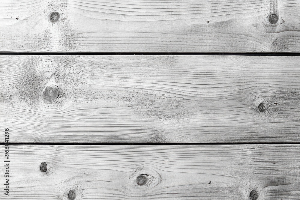 Naklejka premium Weathered White Wooden Plank Wall Texture