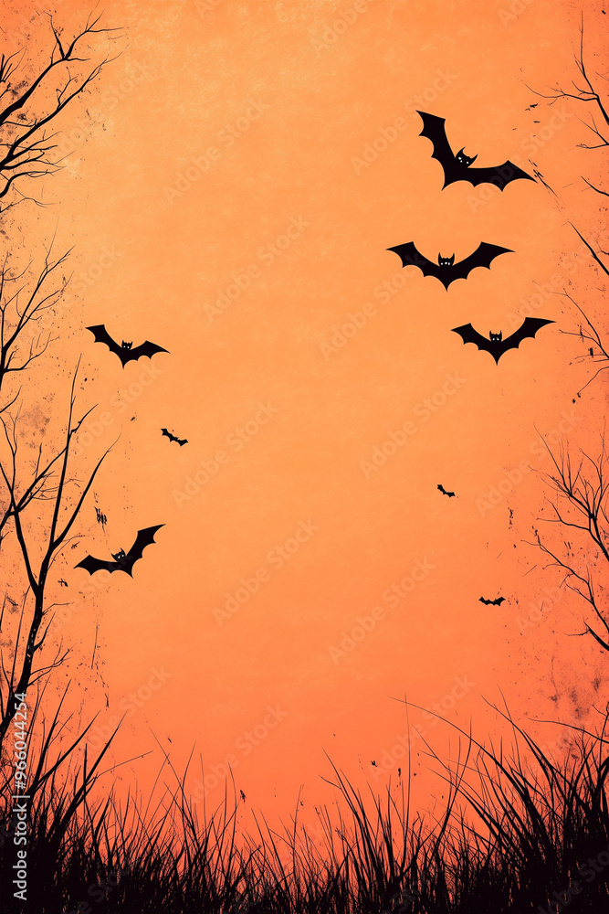 Obraz premium Plakat oder Banner für gruselige Halloween Party