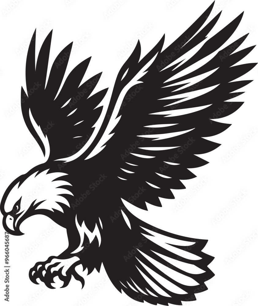 Eagle Silhouette Vector Art illustration Eagle Silhouette Vector Art illustration
