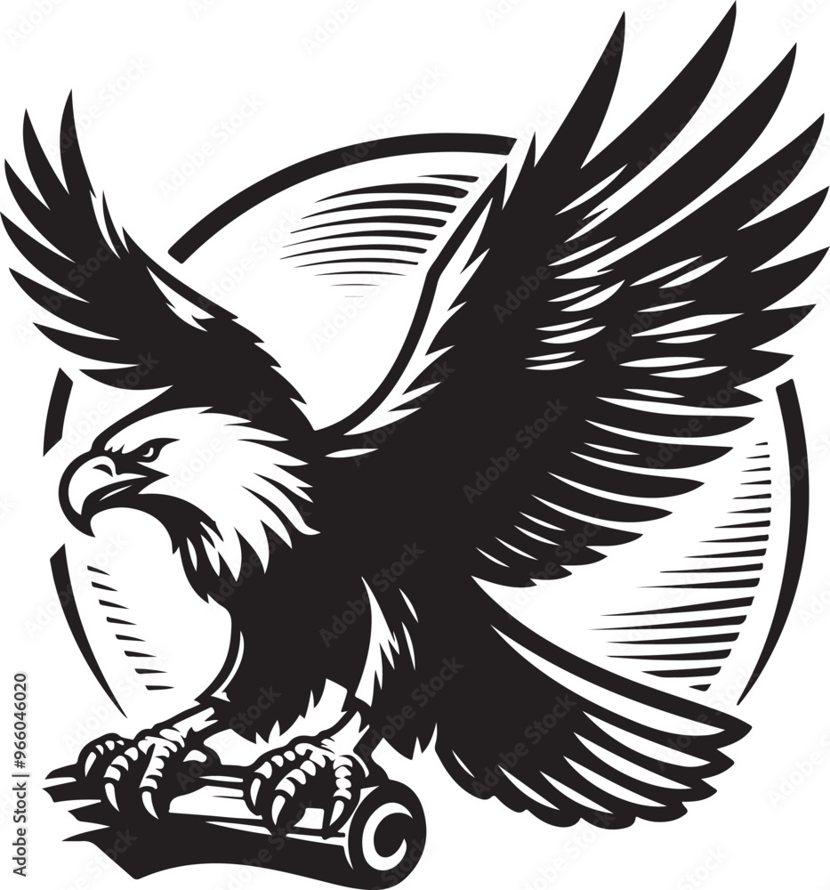Eagle Silhouette Vector Art illustration Eagle Silhouette Vector Art illustration