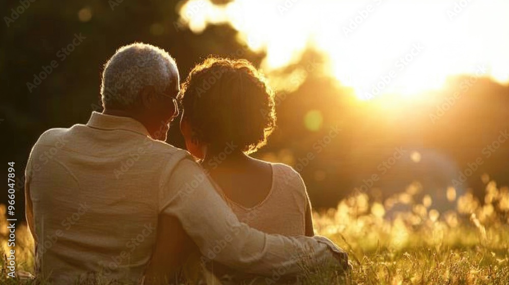 Happy Couple Enjoying Quality Time Together Outdoors in Nature Happy Couple Enjoying Quality Time Together Outdoors in Nature