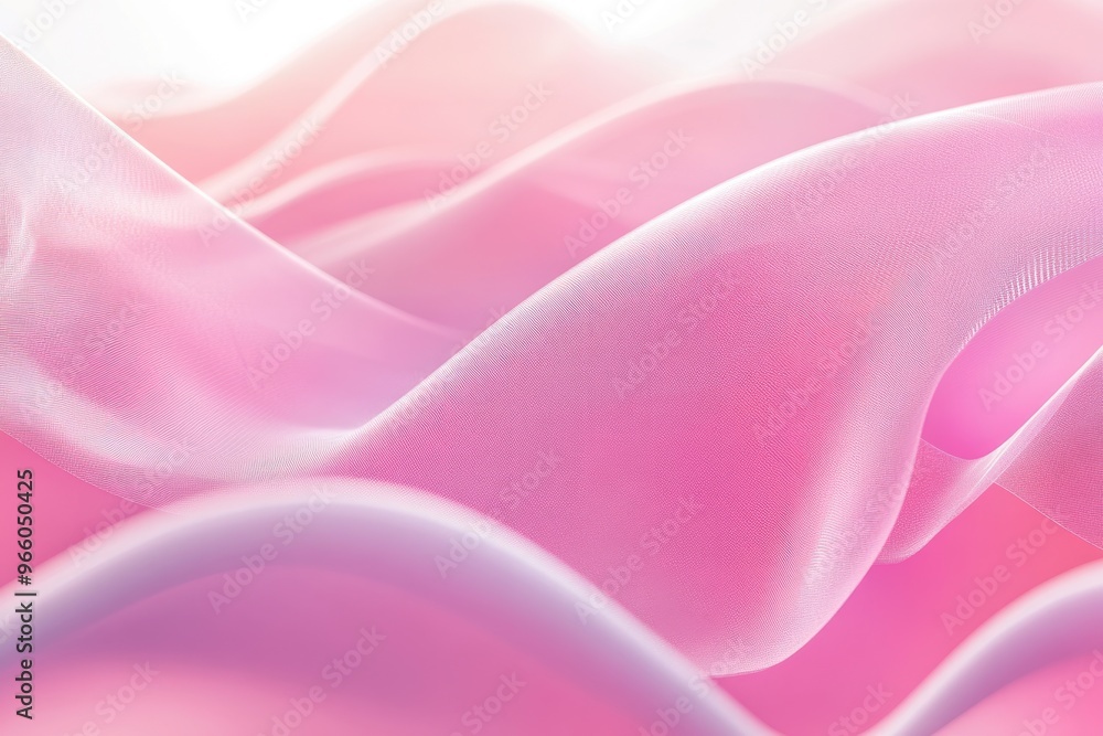 Obraz premium Soft Pink Wave: Abstract Design with Graphic Shapes and Modern Patterns