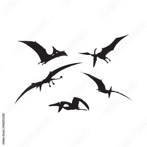 pterodactyl silhouettes