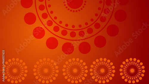 Indian Festival background design with colorful round floral photo