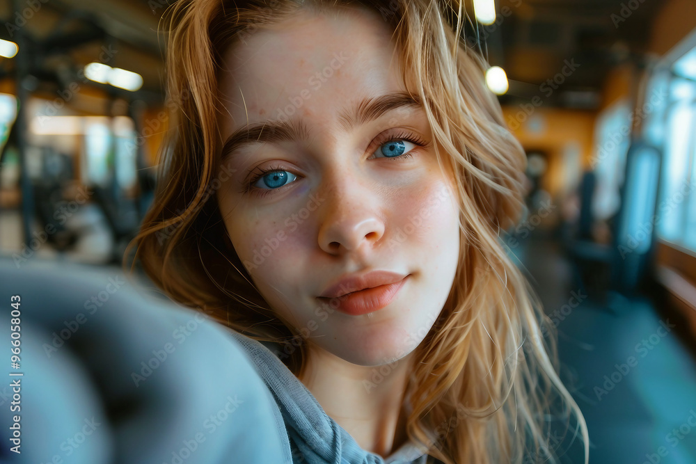 AI generated photo of happy smiling person traveling and taking selfie outdoors AI generated photo of happy smiling person traveling and taking selfie outdoors