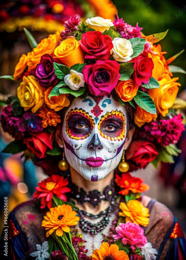 Stunning La Catrina Figurine for Day of the Dead Celebrations with Detailed Mask Perfect for Cultural Events and Decor Stunning La Catrina Figurine for Day of the Dead Celebrations with Detailed Mask Perfect for Cultural Events and Decor