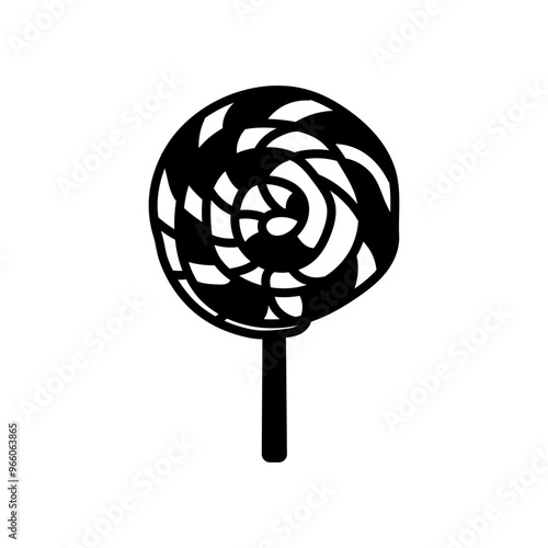 Stream Lollipop Glyph Icon, Vector illustration