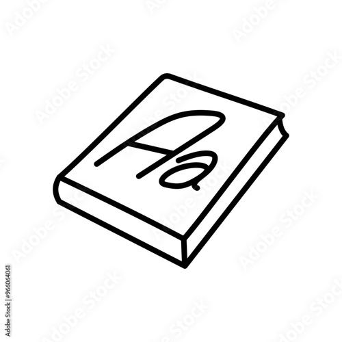 Book Outline Icon, Vector illustration