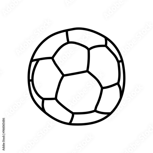 Soccer Ball Outline Icon, Vector illustration