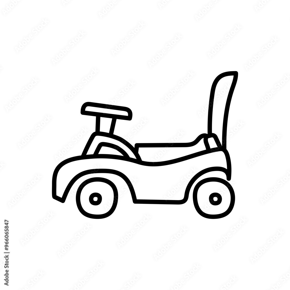 Toy Car Outline Icon, Vector illustration Toy Car Outline Icon, Vector illustration