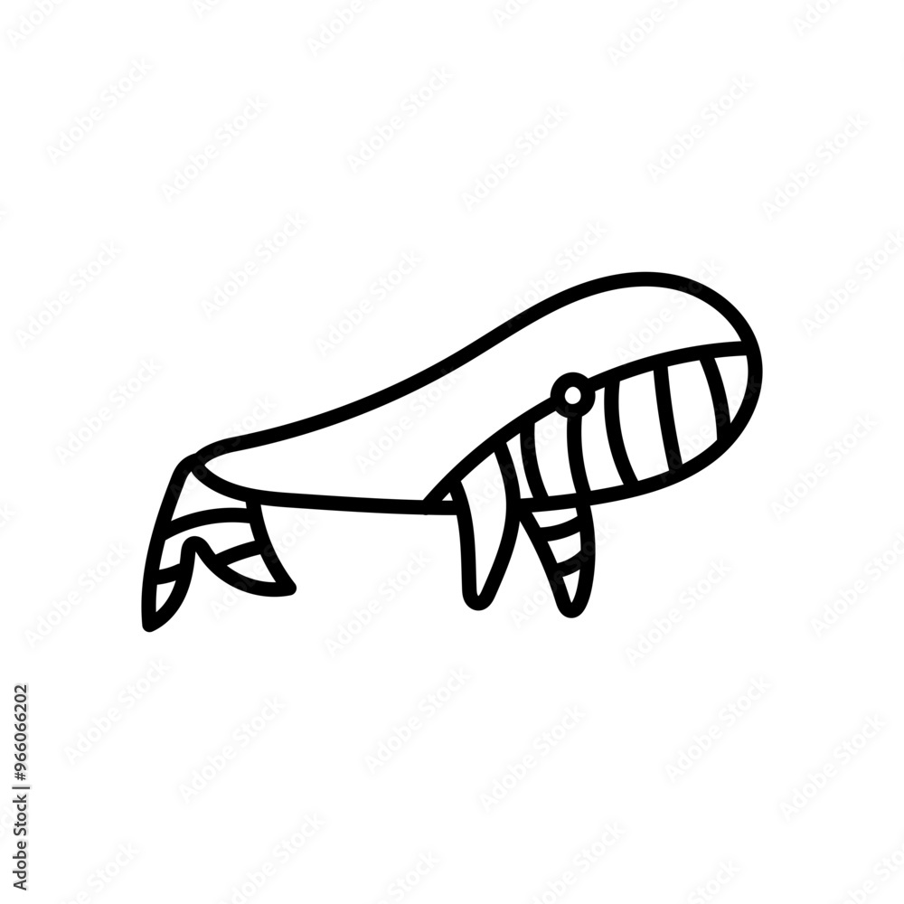 Whale Pillow Outline Icon, Vector illustration Whale Pillow Outline Icon, Vector illustration