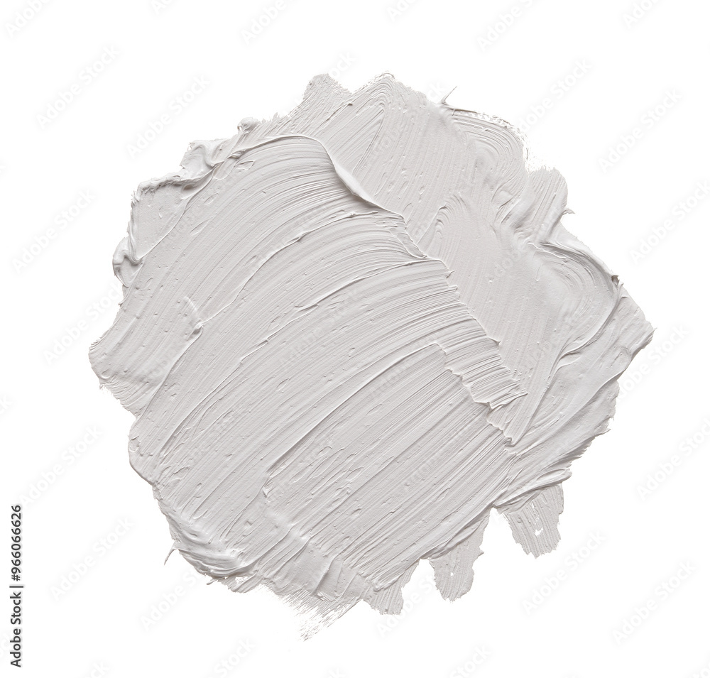 Impressive stroke of white acrylic paint on a clean white background. The brush is ideal for creative projects, background designs or illustrations where cleanliness and sophistication are required. Impressive stroke of white acrylic paint on a clean white background. The brush is ideal for creative projects, background designs or illustrations where cleanliness and sophistication are required.