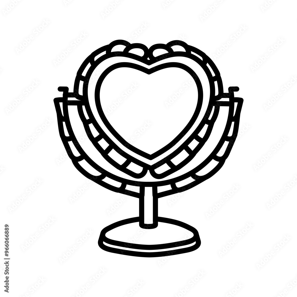 Mirror Toy Outline Icon, Vector illustration Mirror Toy Outline Icon, Vector illustration