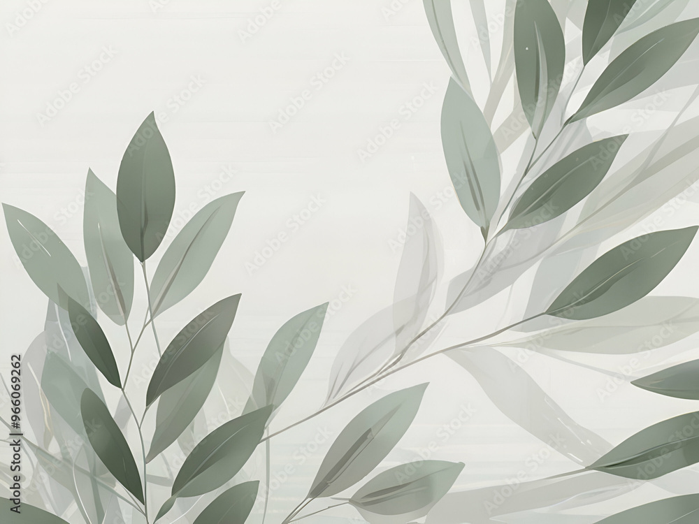 Flowers watercolor on light green background Flowers watercolor on light green background