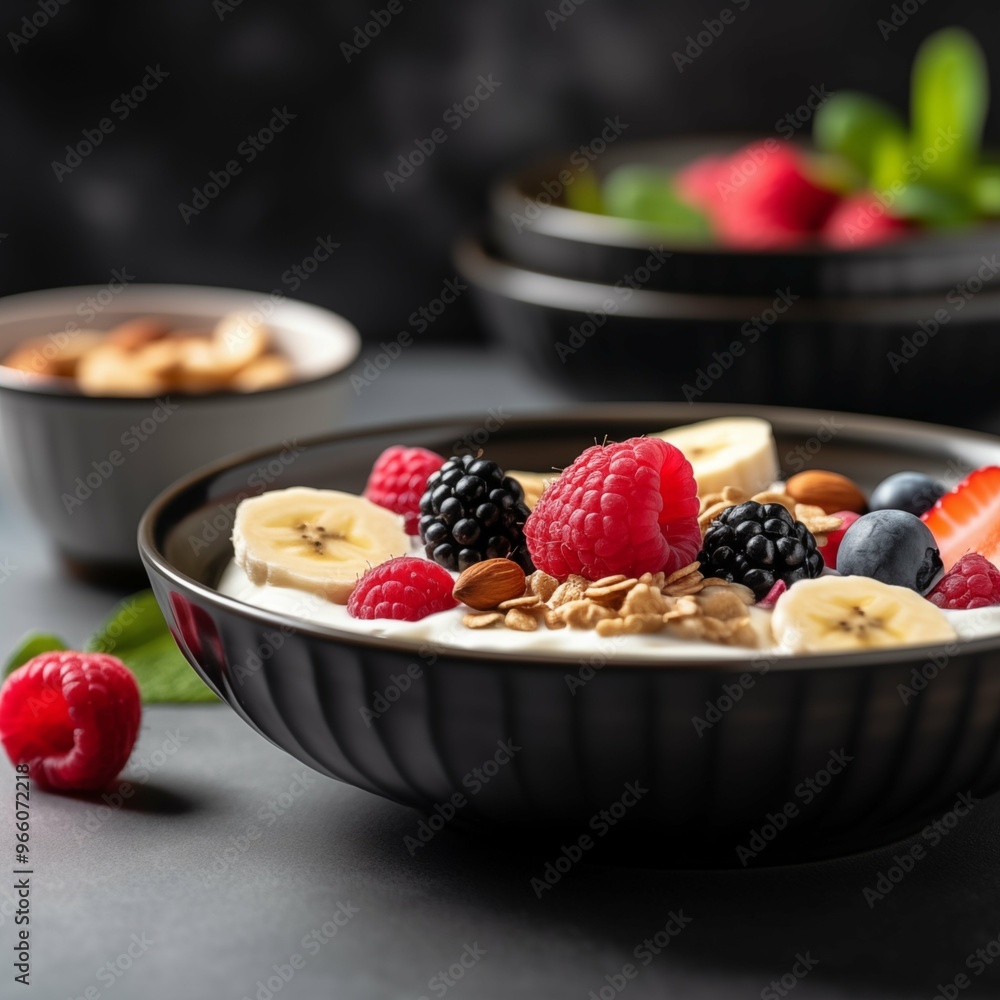 custom made wallpaper toronto digitalProtein Smoothie Bowl with Fresh Berries and Nuts – A Nutritious Breakfast Boost