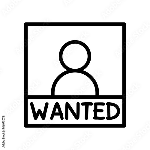 Wanted poster icon photo