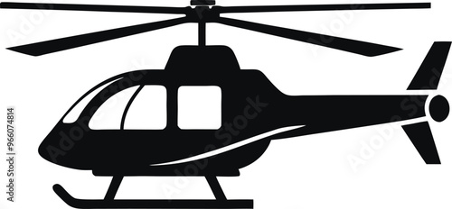 helicopter silhouette victor illustration