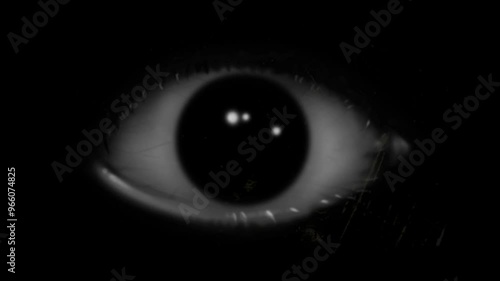 eye in the dark one eye blinked one seeing eye 4k