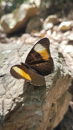 black and yellow butterfly ...
