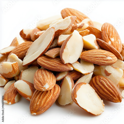 Chopped Almonds Isolated