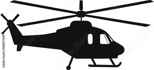 helicopter silhouette victor illustration