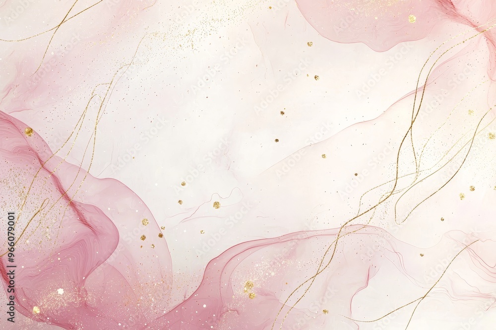Abstract background with gold dots and lines. Pastel pink marble alcohol ink drawing effect, golden splash elements. Modern illustration of contemporary wallpaper. Abstract background with gold dots and lines. Pastel pink marble alcohol ink drawing effect, golden splash elements. Modern illustration of contemporary wallpaper.