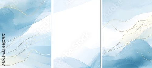 Abstract turquoise and teal blue liquid marbled watercolor background with wave pattern and golden cracks. Using cyan alcohol ink to create a marbled effect design effect.