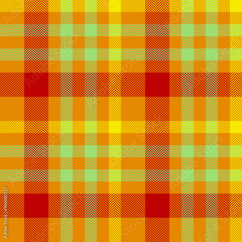 Many pattern vector check, cowboy plaid background fabric. Crossed texture textile tartan seamless in amber and green colors.