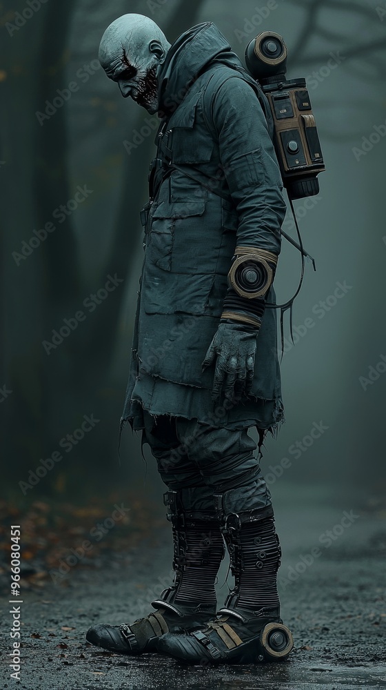 Post apocalyptic Man in the Fog Post apocalyptic Man in the Fog