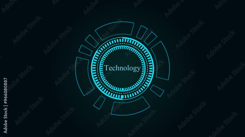 Technology text animation. Central computer processor CPU concept. Technology text animation. Central computer processor CPU concept.
