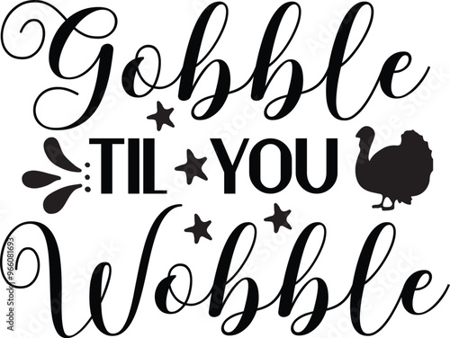 Thanksgiving SVG Vector Typography Design, illustration, eps