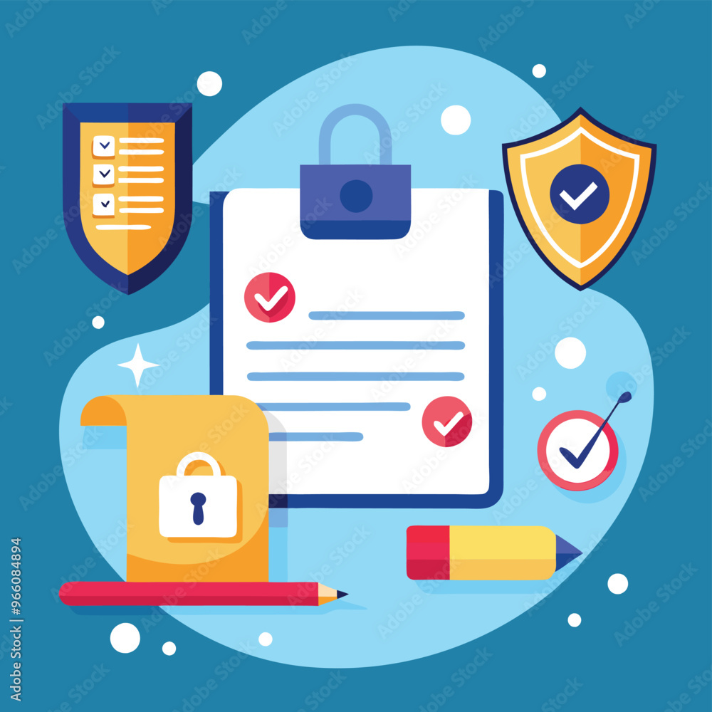 Data protection. Data security and privacy and internet security, flat vector modern illustration