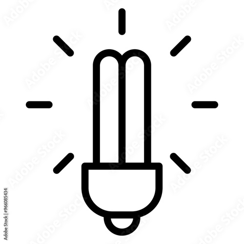 fluorescent lamp icon