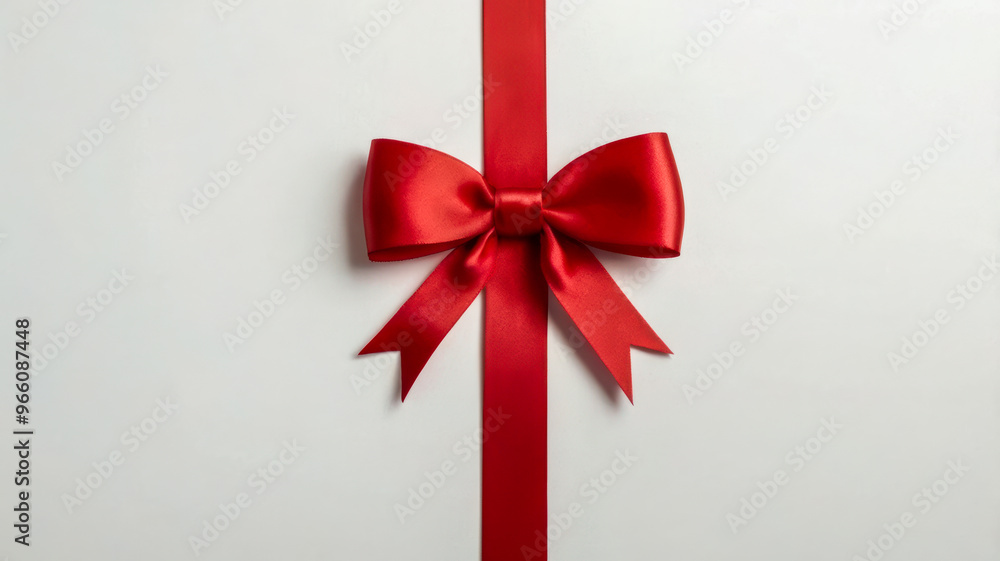 A red ribbon tied into a bow isolated on a white background. great for christmas presents, Valentine day or Birthdays. A red ribbon tied into a bow isolated on a white background. great for christmas presents, Valentine day or Birthdays.