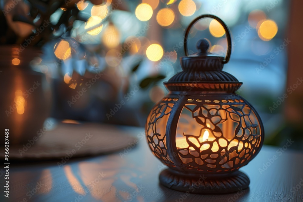 Aroma Lamp, Aromatherapy Lantern with Burning Candle, Essential Oil, Aroma Lamp with Copy Space Aroma Lamp, Aromatherapy Lantern with Burning Candle, Essential Oil, Aroma Lamp with Copy Space