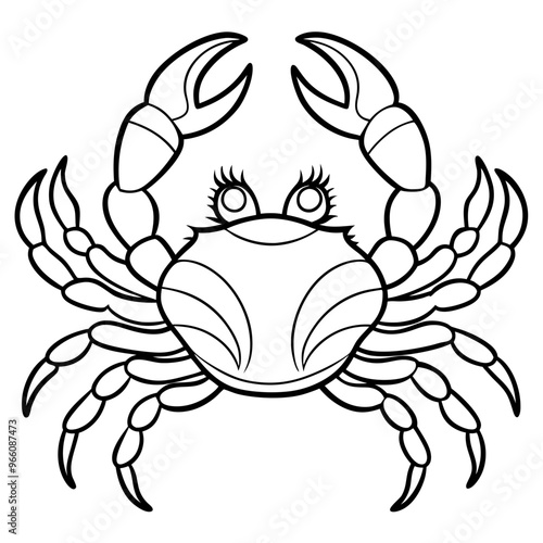 vector illustration of red crab