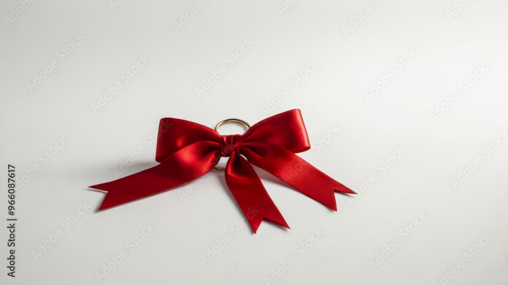 A red ribbon tied into a bow isolated on a white background. great for christmas presents, Valentine day or Birthdays. A red ribbon tied into a bow isolated on a white background. great for christmas presents, Valentine day or Birthdays.