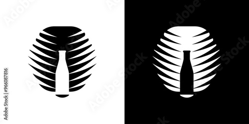 Simple honey bottle icon with honeycomb, vector illustration for shop and honey production symbol.