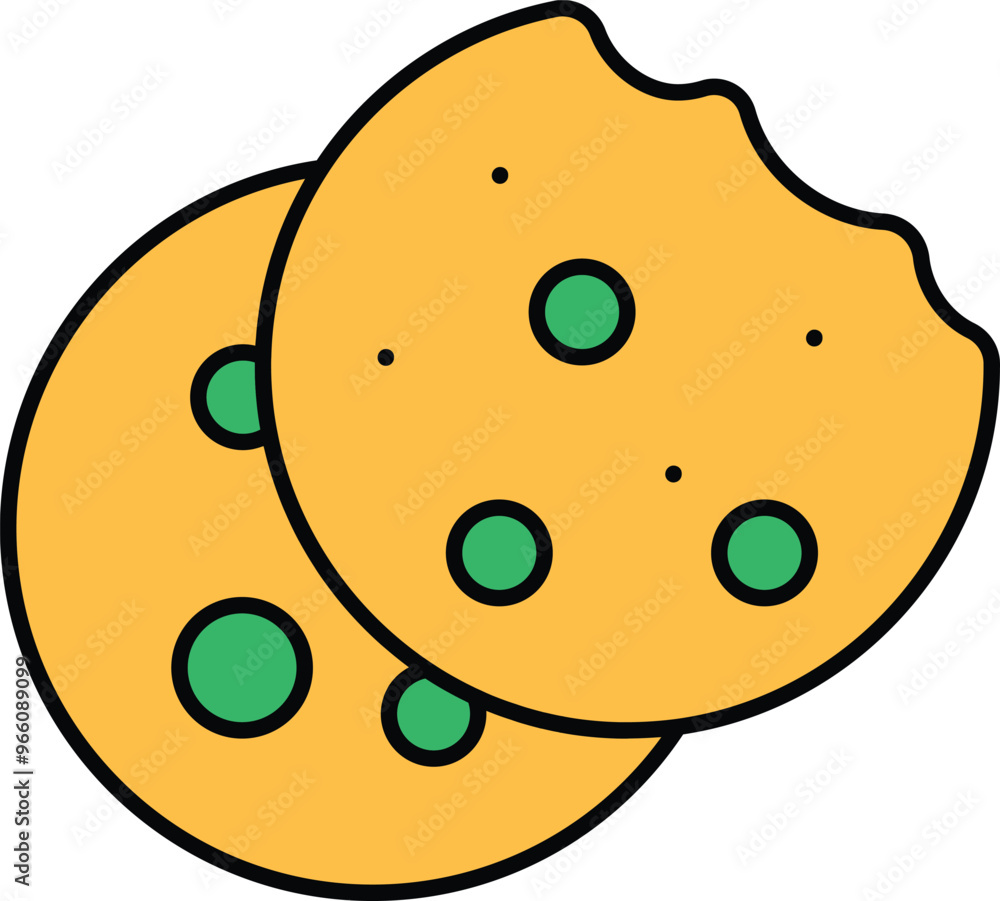 Fototapeta premium Delicious Cookies Icon Illustration Representing Christmas Treats, Festive Baking, and Holiday Cheer