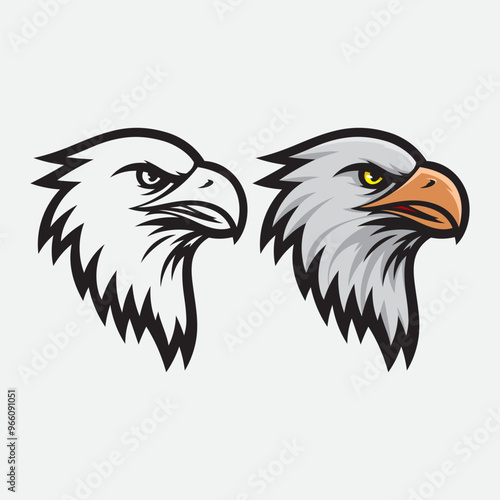 Eagle Head Illustrations for Logos and Designs