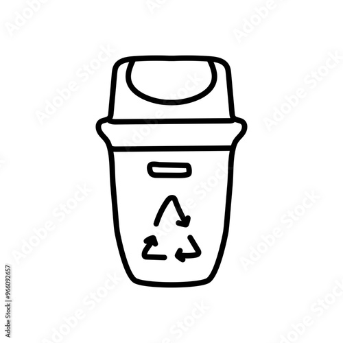 Zero Waste Outline Icon, Vector illustration