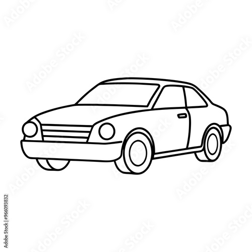 car vector  line art design