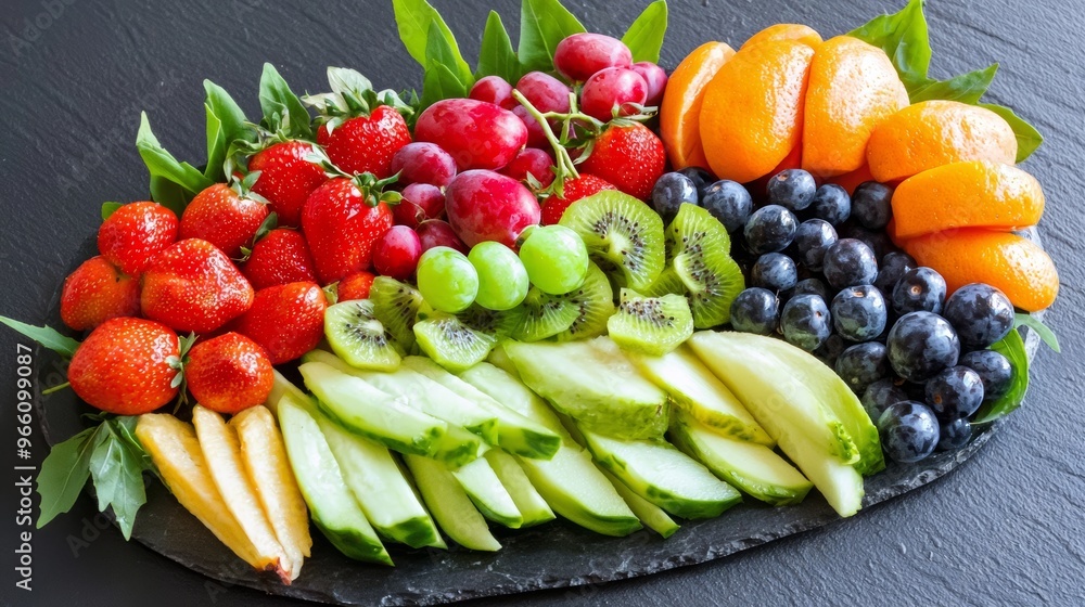 A vibrant arrangement of fresh fruits, showcasing a variety of colors and textures for a healthy and appealing presentation. A vibrant arrangement of fresh fruits, showcasing a variety of colors and textures for a healthy and appealing presentation.