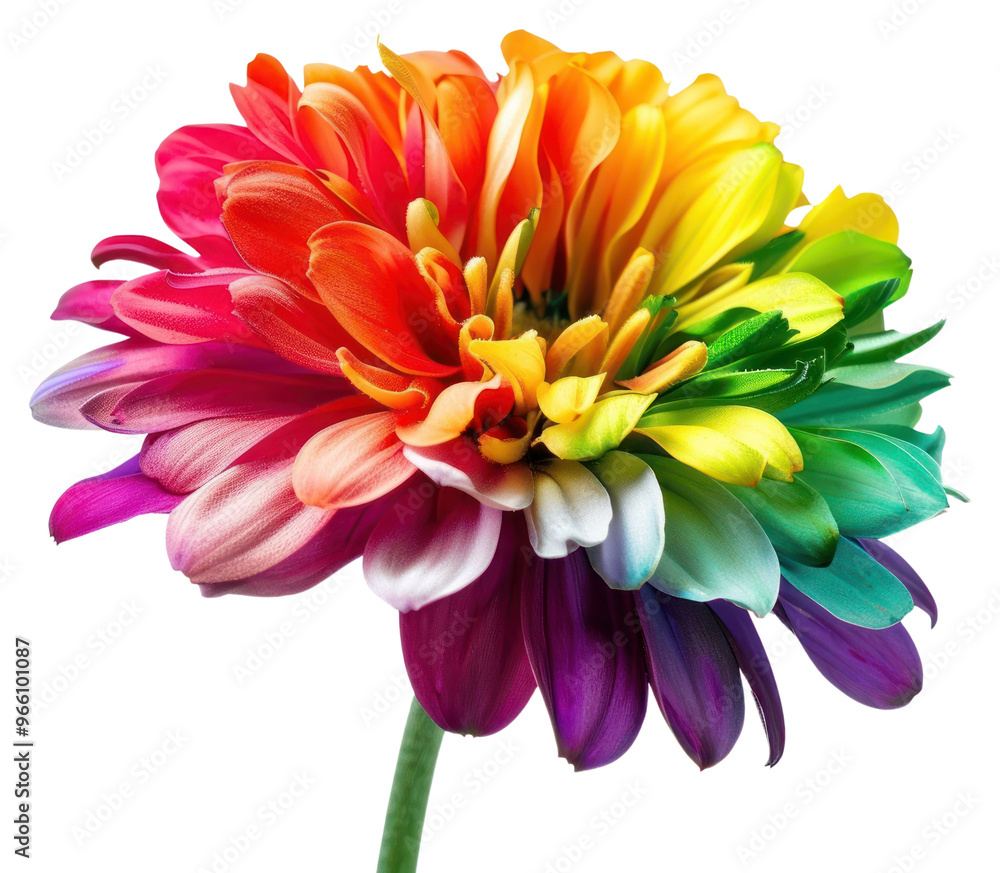 PNG Colorful rainbow flower asteraceae blossom dahlia. PNG Colorful rainbow flower asteraceae blossom dahlia.
