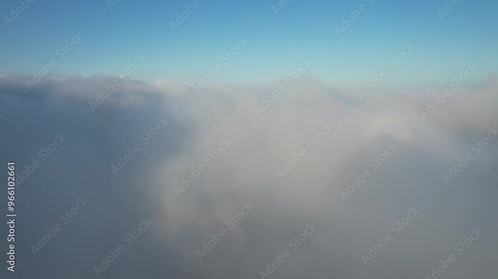 Natural scenery sea of clouds fog mountain peaks aerial video Natural scenery sea of clouds fog mountain peaks aerial video
