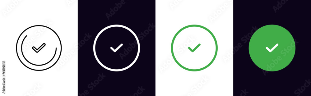 Done buttons collection. check vector icon set. check list button icon vector illustration Done buttons collection. check vector icon set. check list button icon vector illustration