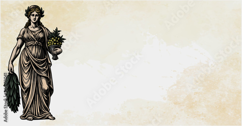 Statue lady of justice vintage background