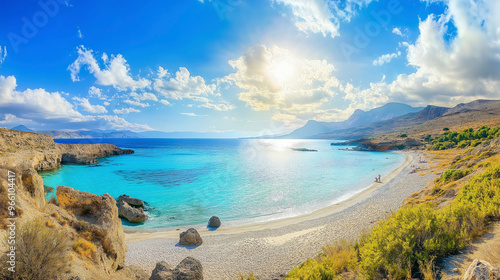 praia na ilha de Creta paisagem